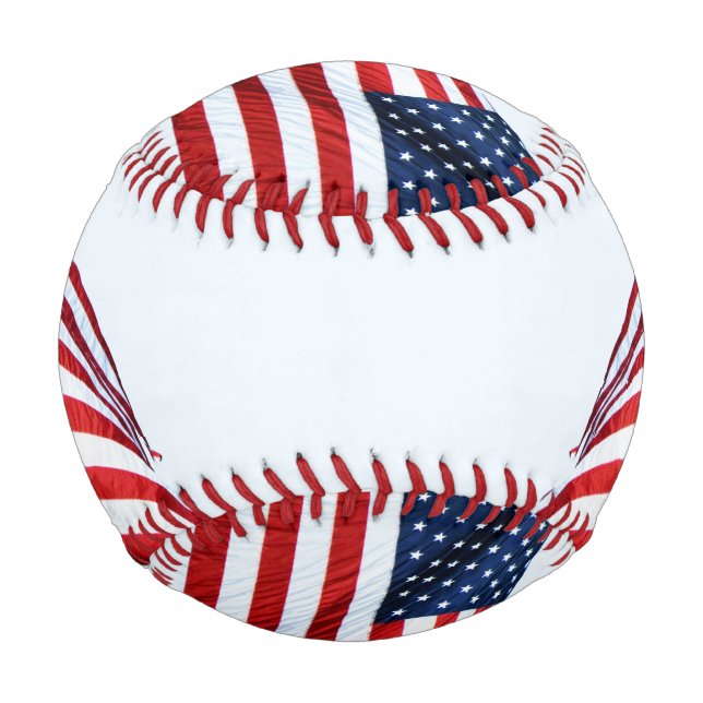 Pelota De Béisbol Bandera estadounidense 2371 (Anverso)