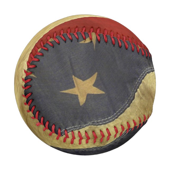 Pelota De Béisbol Bandera estadounidense angustiada (Anverso izquierdo)