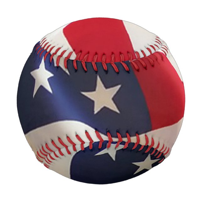Pelota De Béisbol Bandera estadounidense de Estados Unidos (Anverso)