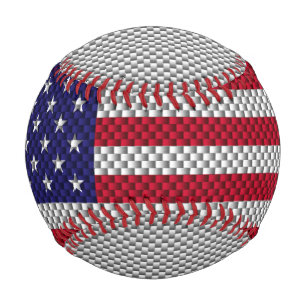 Pelota De Béisbol Bandera estadounidense en la impresión de estilo d