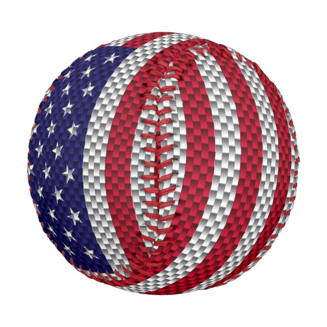 Pelota De Béisbol Bandera estadounidense en la impresión de estilo d (Angular)