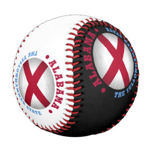 PELOTA DE BÉISBOL BANDERA ESTATAL DE ALABAMA