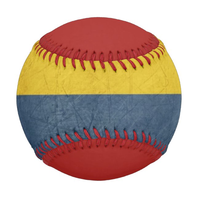 Pelota De Béisbol Bandera estatal de Grunge (Anverso)