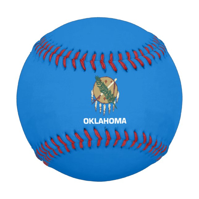 Pelota De Béisbol Bandera estatal de Oklahoma (Anverso)