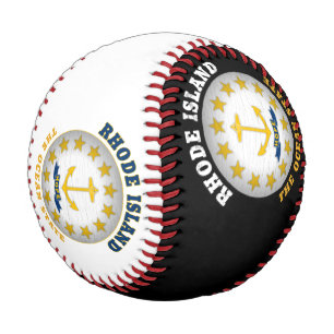 PELOTA DE BÉISBOL BANDERA ESTATAL DE RHODE ISLAND OCEAN