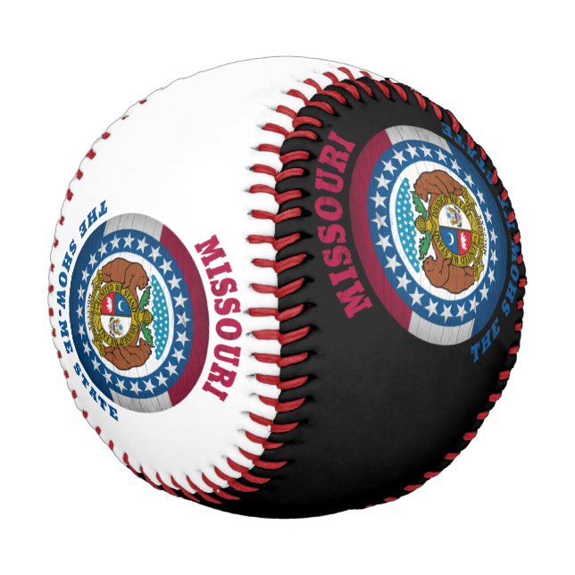 PELOTA DE BÉISBOL BANDERA ESTATAL MISSOURI SHOW-ME (Angular)