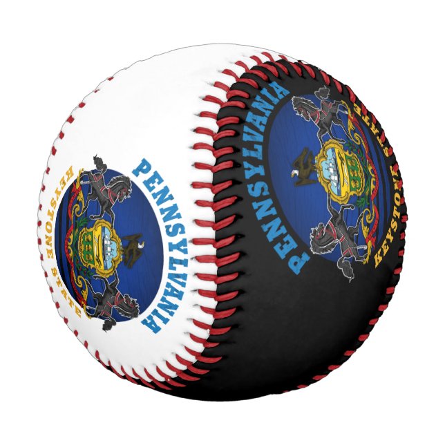 PELOTA DE BÉISBOL BANDERA ESTATAL PENNSYLVANIA KEYSTONE (Angular)