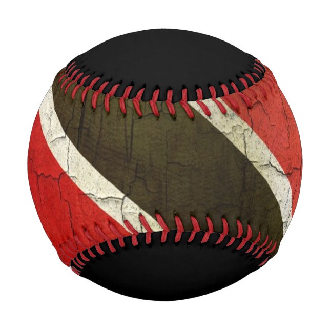Pelota De Béisbol Bandera Grunge De Trinidad Y Tobago (Anverso)