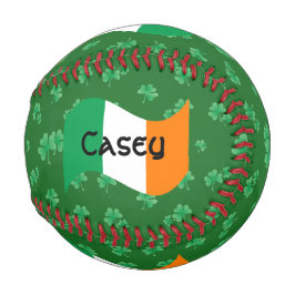 Pelota De Béisbol Bandera irlandesa con rocas de champú personalizad