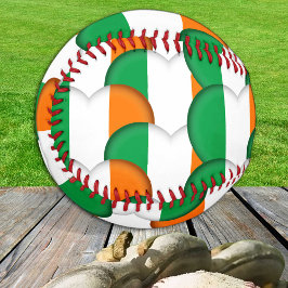 Pelota De Béisbol Bandera irlandesa, corazones - Baseballs, Love Ire