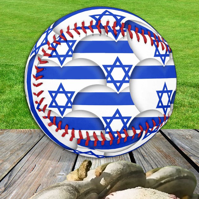 Pelota De Béisbol Bandera israelí, corazones - Baseballs, amar a Isr (Subido por el creador)