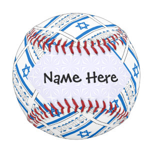 Pelota De Béisbol Bandera israelí israelí en mosaico personalización