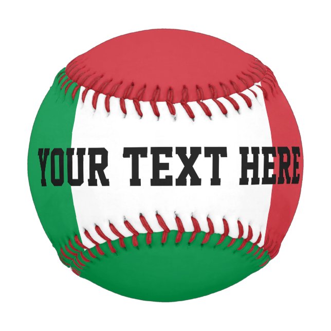 Pelota De Béisbol Bandera italiana personalizado de béisbol deportes (Anverso)