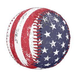 Pelota De Béisbol Bandera norteamericana de Grunge