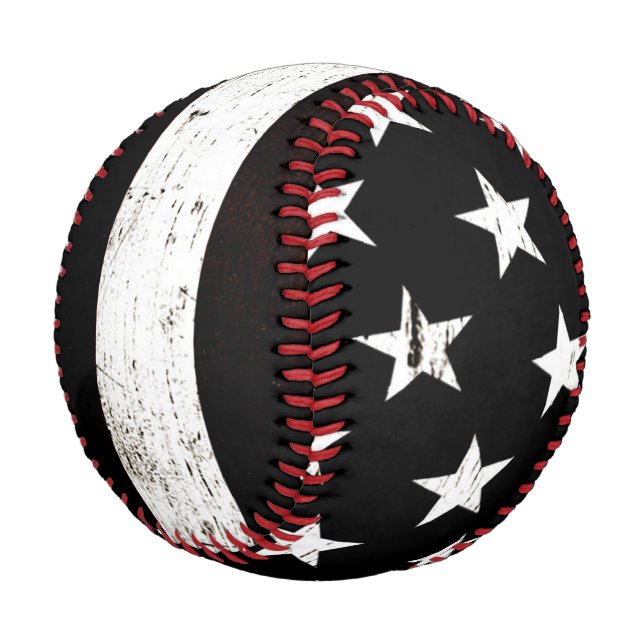Pelota De Béisbol Bandera norteamericana negra grunge 2 (Angular)