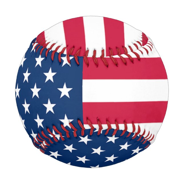 Pelota De Béisbol Bandera Patriótica Americana Béisbol (Anverso)