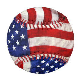 Pelota De Béisbol Bandera Patriótica de Estados Unidos