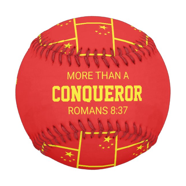 Pelota De Béisbol BANDERA patriótica de las escrituras Personalizado (Anverso)