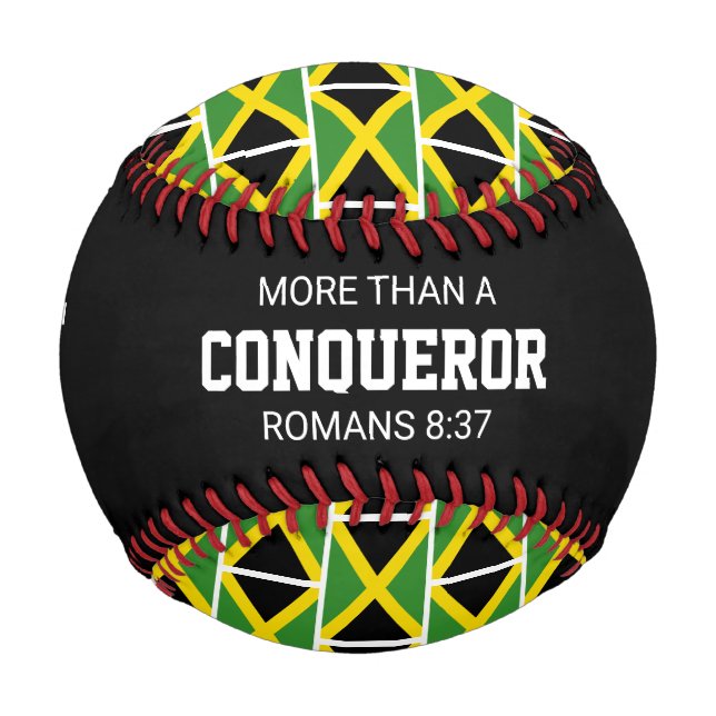 Pelota De Béisbol BANDERA Patriótica Personalizado de Escritura de J (Anverso)