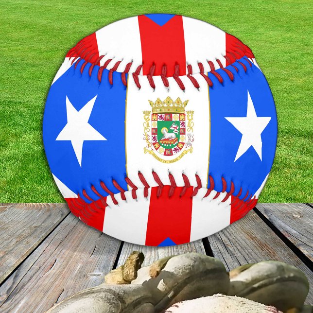 Pelota De Béisbol Bandera puertorriqueña/Bolas de béisbol (Subido por el creador)