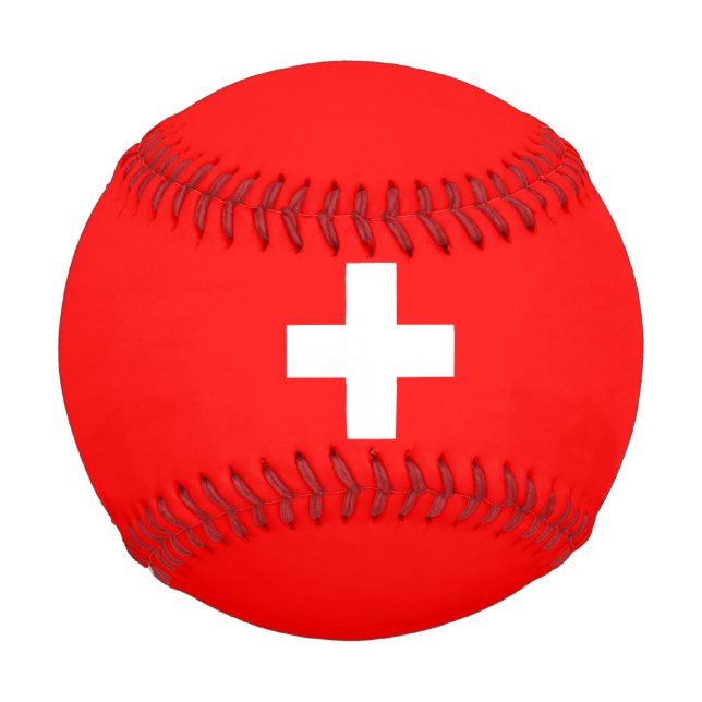 Pelota De Béisbol Bandera suiza (Suiza) (Anverso)
