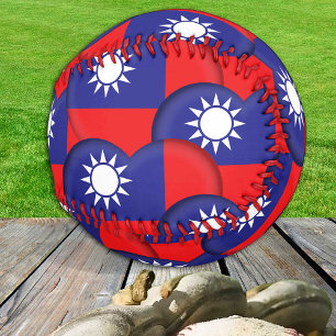 Pelota De Béisbol Bandera taiwanesa, corazones - Baseballs, amar Tai