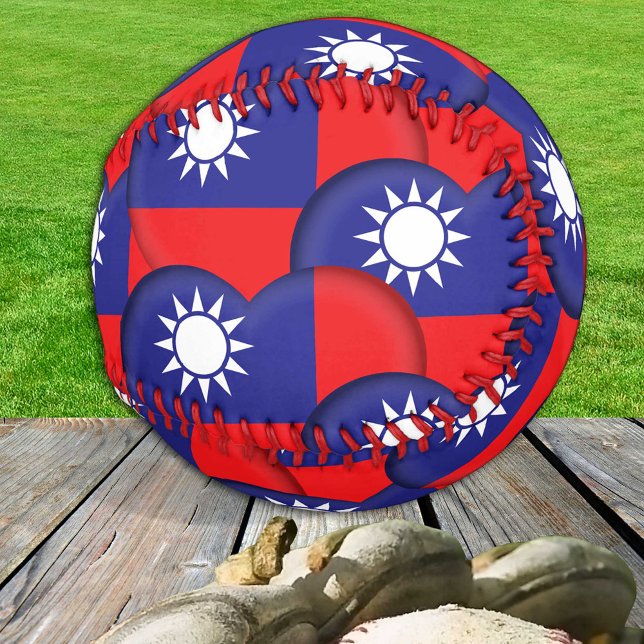 Pelota De Béisbol Bandera taiwanesa, corazones - Baseballs, amar Tai (Subido por el creador)