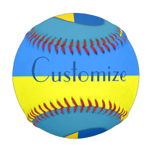 Pelota De Béisbol Bandera ucraniana azul Thunder_Cove