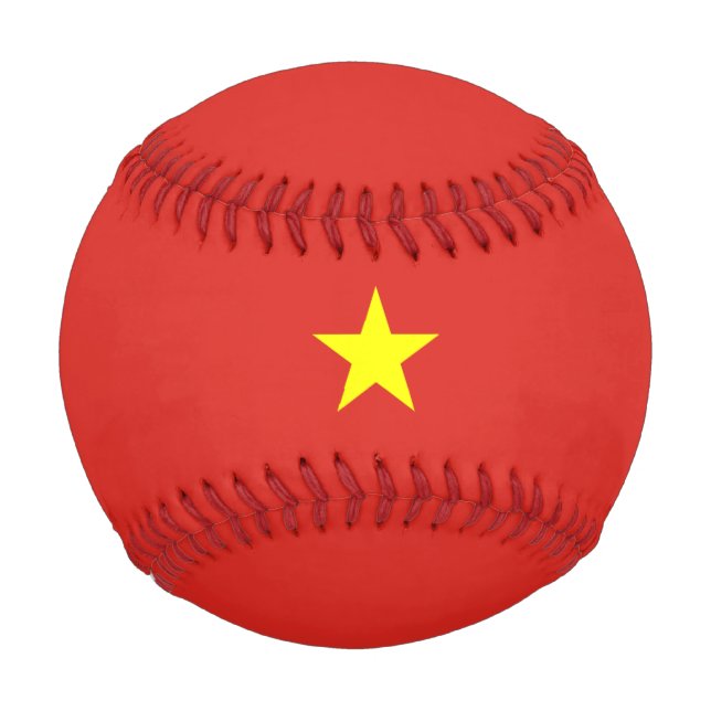 Pelota De Béisbol Bandera vietnamita (Vietnam) (Anverso)