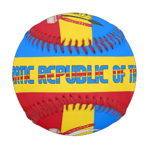 Pelota De Béisbol Bandera y Abrigo de la República Democrática del C