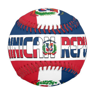 Pelota De Béisbol Bandera y escudo de armas de la República Dominica
