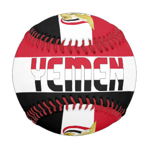 Pelota De Béisbol Bandera yemení y Patriotismo del escudo de armas