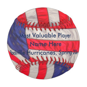 Pelota De Béisbol Banderas Patrióticas Estadounidenses de Béisbol,