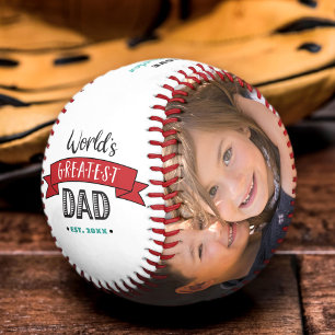 Pelota De Béisbol Banner rojo: La tipografía de papá más grande del 