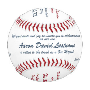 Pelota De Béisbol Bar Mitzvah Invitación Ball