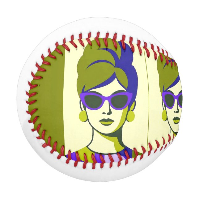 PELOTA DE BÉISBOL BASEBALL - MID CENTURY MODERN DESIGN. (Anverso izquierdo)