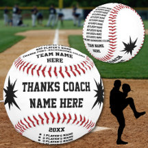 Baseballs personalizadas con entrenador, NOMBRES d