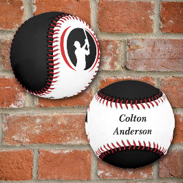 Pelota De Béisbol Batería negra roja personalizada