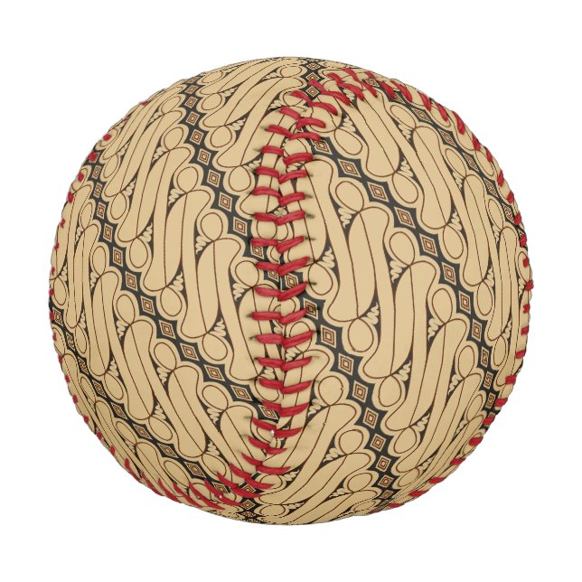 Pelota De Béisbol Batik Parang, patrón indonesio, javanés, etnia (Angular)