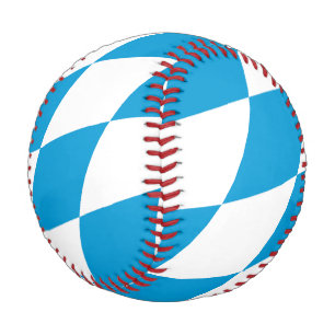 Pelota De Béisbol Baviera Azul y Blanco Patrón de Bandera de Diamant