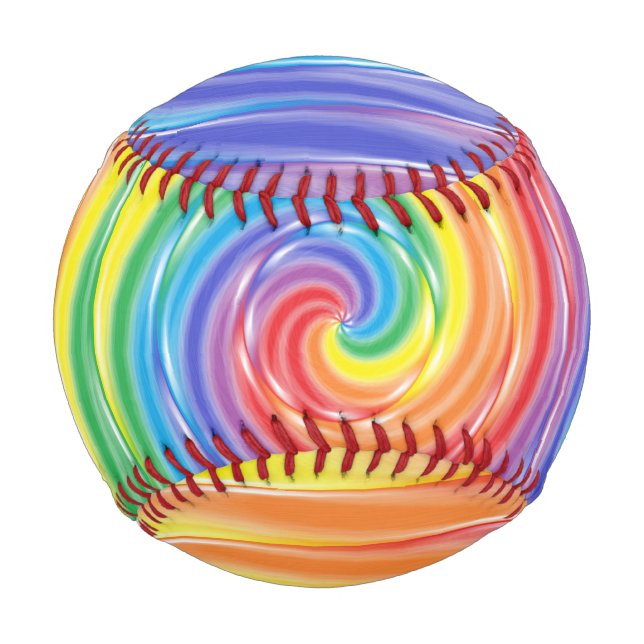 Pelota De Béisbol Béisbol arco iris giratorio (Anverso)