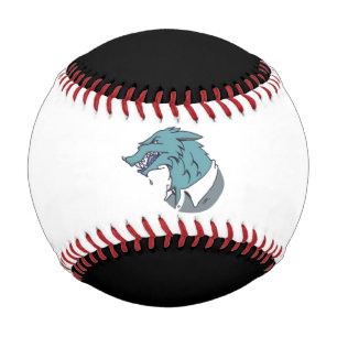 Pelota De Béisbol Béisbol azul Werewolf blanco y negro