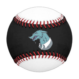 Pelota De Béisbol Béisbol azul Werewolf blanco y negro