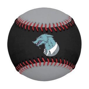 Pelota De Béisbol Béisbol azul Werewolf negro y gris
