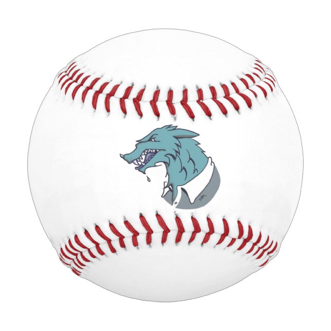 Pelota De Béisbol Béisbol blanco Blue Werewolf (Anverso)