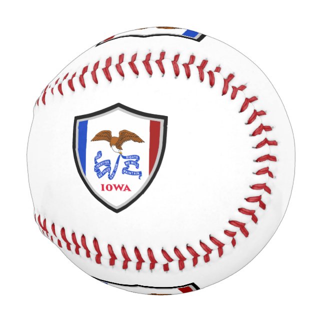 Pelota De Béisbol Béisbol con bandera de protección de Iowa (Anverso derecho)
