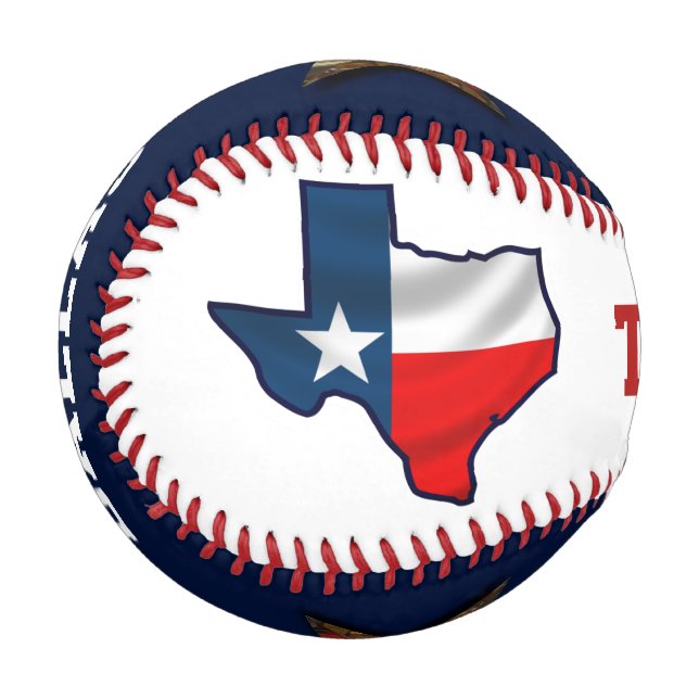Pelota De Béisbol Béisbol con bandera de Texas (Anverso izquierdo)