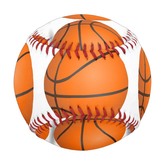 PELOTA DE BÉISBOL BÉISBOL CON DISEÑO DE BALONCESTO (Anverso)