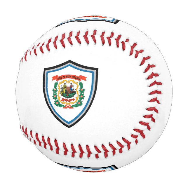 Pelota De Béisbol Béisbol con pabellón de Virginia Occidental (Anverso derecho)