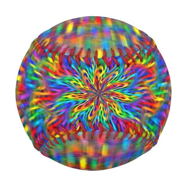 Pelota De Béisbol Béisbol con tinte floral (Anverso)